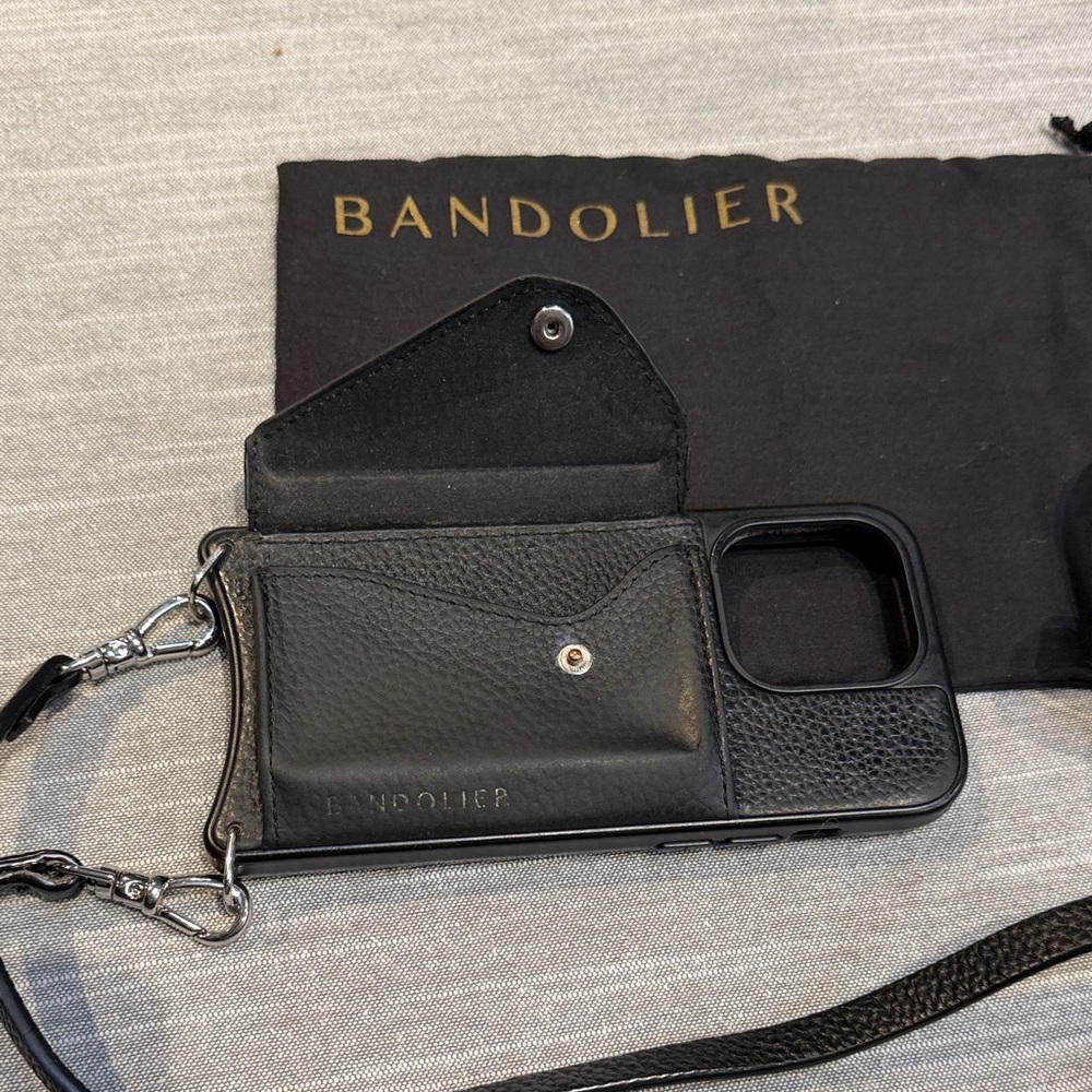 Bandolier Black Crossbody Phone Case iPhone 14Pro - Picture 3 of 4